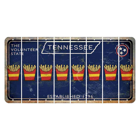 Tennessee Blue Cut License Plate Strips (Set of 8) French Fries