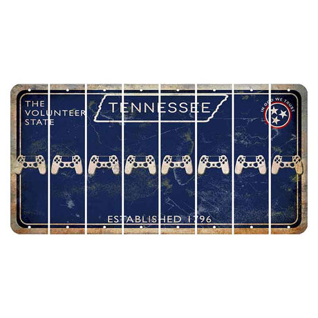 Tennessee Blue Cut License Plate Strips (Set of 8) PS Controller