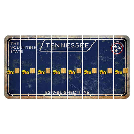 Tennessee Blue Cut License Plate Strips (Set of 8) Forklift