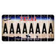 Texas Space Shuttle Cut License Plate Strips (Set of 8) A