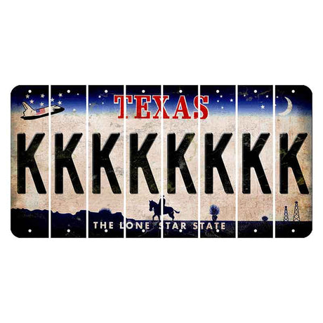 Texas Space Shuttle Cut License Plate Strips (Set of 8) K