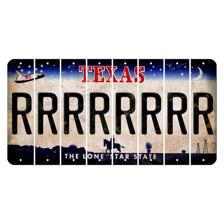 Texas Space Shuttle Cut License Plate Strips (Set of 8) R