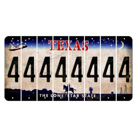 Texas Space Shuttle Cut License Plate Strips (Set of 8) 4