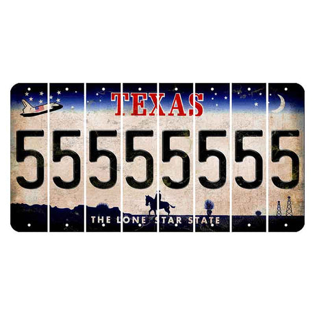 Texas Space Shuttle Cut License Plate Strips (Set of 8) 5