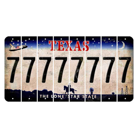 Texas Space Shuttle Cut License Plate Strips (Set of 8) 7