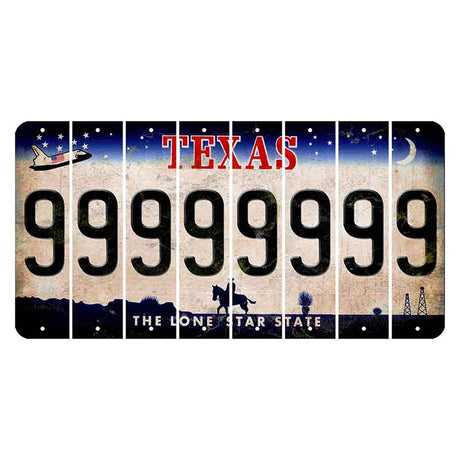 Texas Space Shuttle Cut License Plate Strips (Set of 8) 9