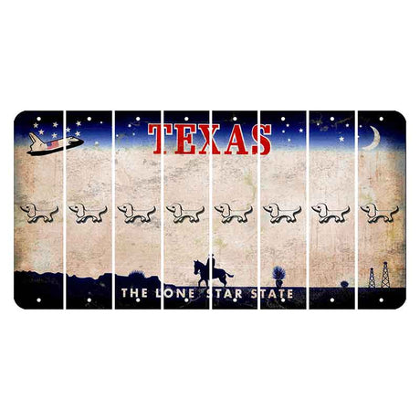 Texas Space Shuttle Cut License Plate Strips (Set of 8) Dog