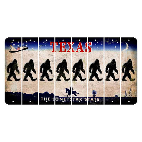 Texas Space Shuttle Cut License Plate Strips (Set of 8) Bigfoot