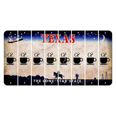 Texas Space Shuttle Cut License Plate Strips (Set of 8) Coffee Mug