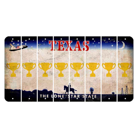 Texas Space Shuttle Cut License Plate Strips (Set of 8) Trophy