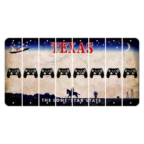 Texas Space Shuttle Cut License Plate Strips (Set of 8) X Controller