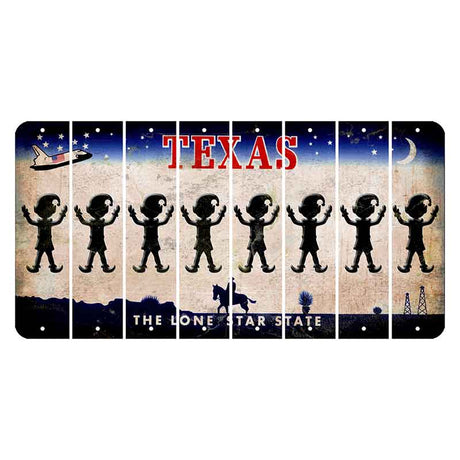 Texas Space Shuttle Cut License Plate Strips (Set of 8) Elf