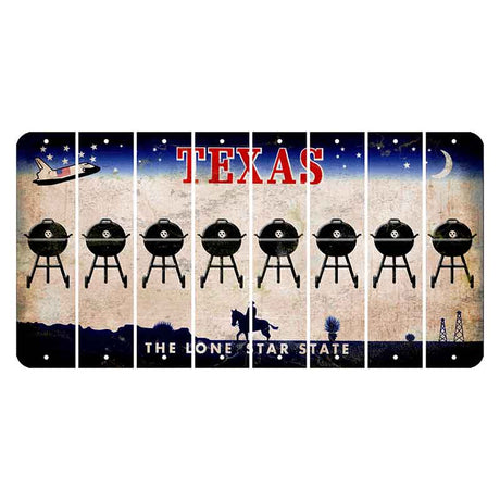 Texas Space Shuttle Cut License Plate Strips (Set of 8) Grill