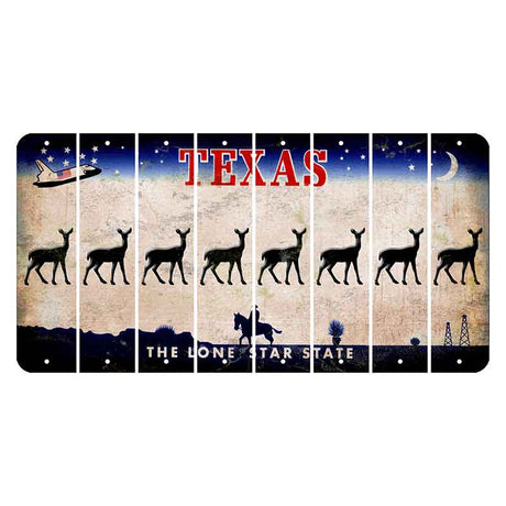 Texas Space Shuttle Cut License Plate Strips (Set of 8) Doe