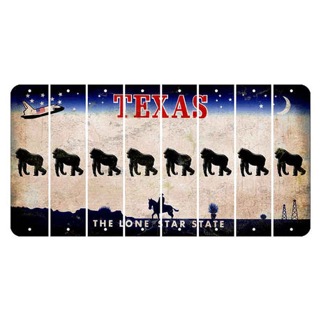 Texas Space Shuttle Cut License Plate Strips (Set of 8) Gorilla