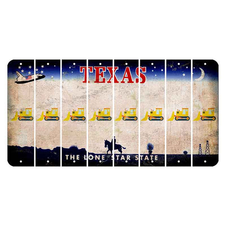 Texas Space Shuttle Cut License Plate Strips (Set of 8) Dozer