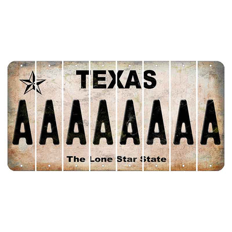 Texas Classic Cut License Plate Strips (Set of 8) A