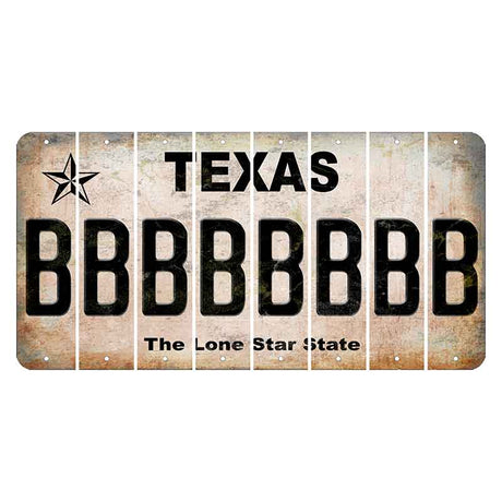 Texas Classic Cut License Plate Strips (Set of 8) B