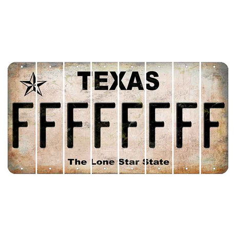 Texas Classic Cut License Plate Strips (Set of 8) F