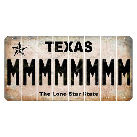 Texas Classic Cut License Plate Strips (Set of 8) M