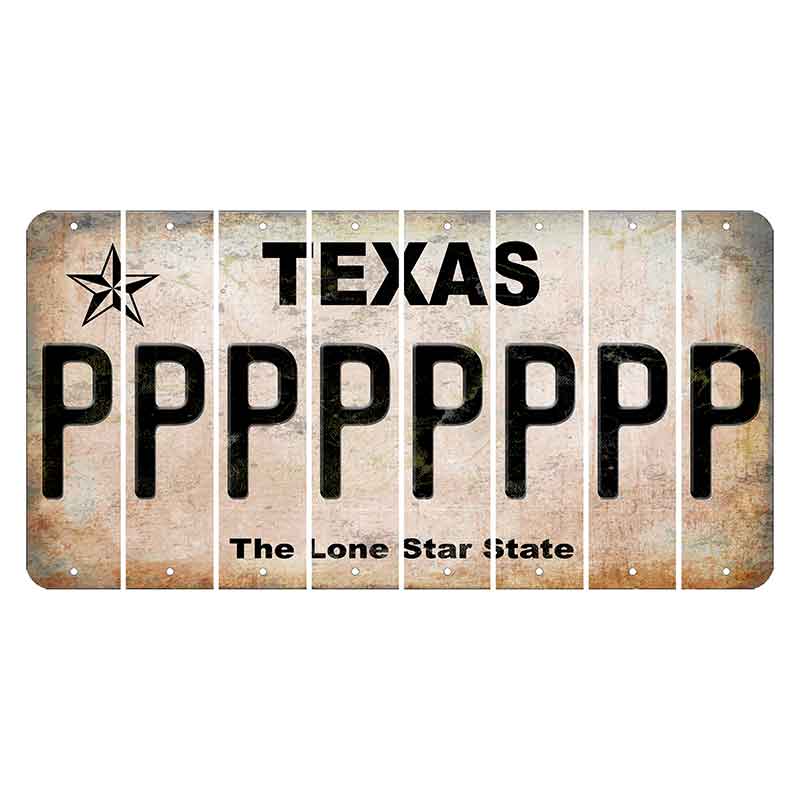 Texas Classic Cut License Plate Strips (Set of 8) P