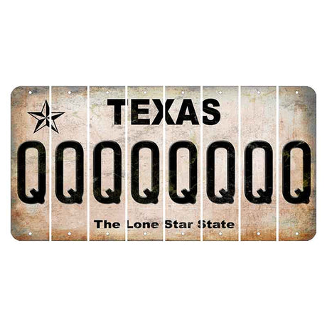 Texas Classic Cut License Plate Strips (Set of 8) Q