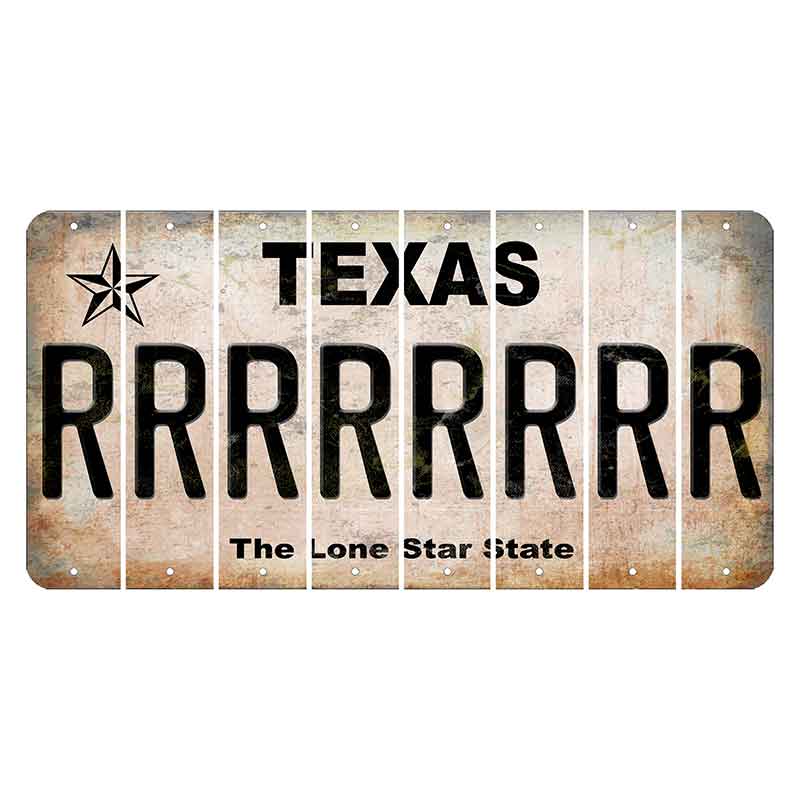 Texas Classic Cut License Plate Strips (Set of 8) R