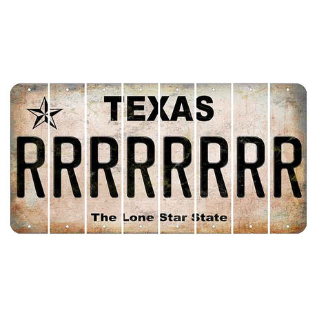 Texas Classic Cut License Plate Strips (Set of 8) R