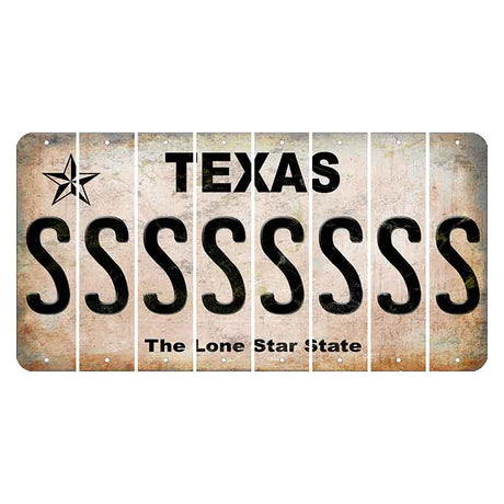 Texas Classic Cut License Plate Strips (Set of 8) S