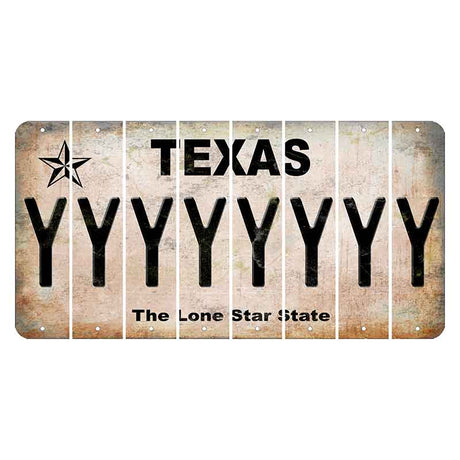 Texas Classic Cut License Plate Strips (Set of 8) Y