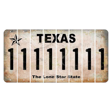 Texas Classic Cut License Plate Strips (Set of 8) 1