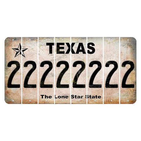 Texas Classic Cut License Plate Strips (Set of 8) 2