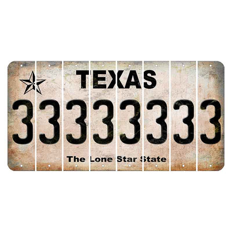 Texas Classic Cut License Plate Strips (Set of 8) 3