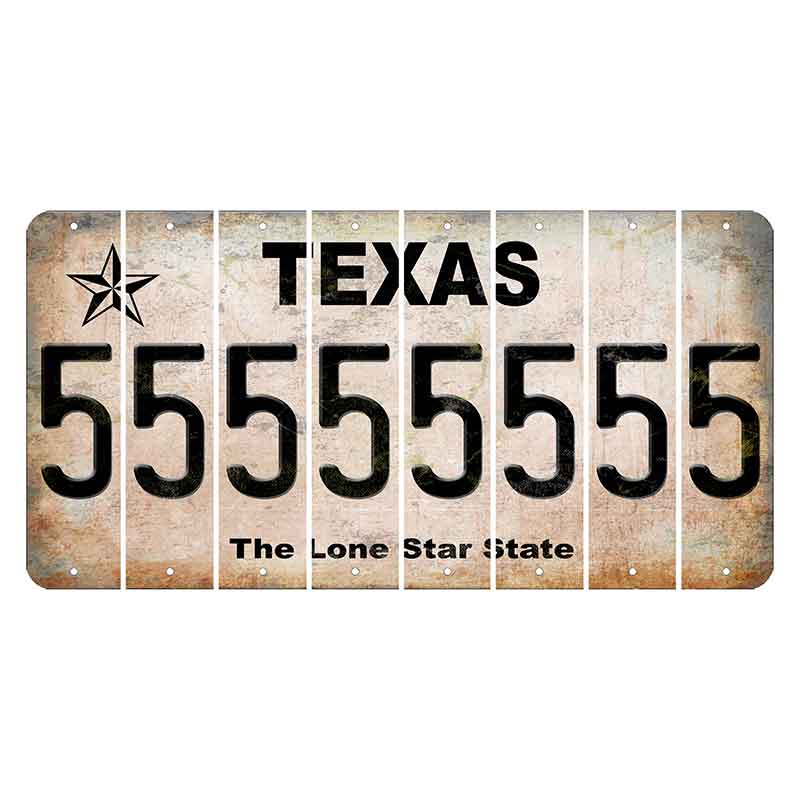 Texas Classic Cut License Plate Strips (Set of 8) 5