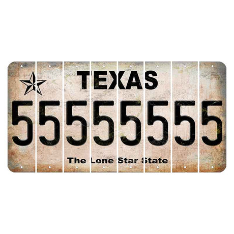 Texas Classic Cut License Plate Strips (Set of 8) 5