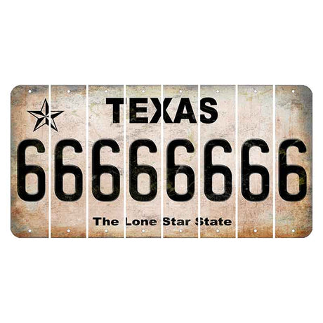 Texas Classic Cut License Plate Strips (Set of 8) 6