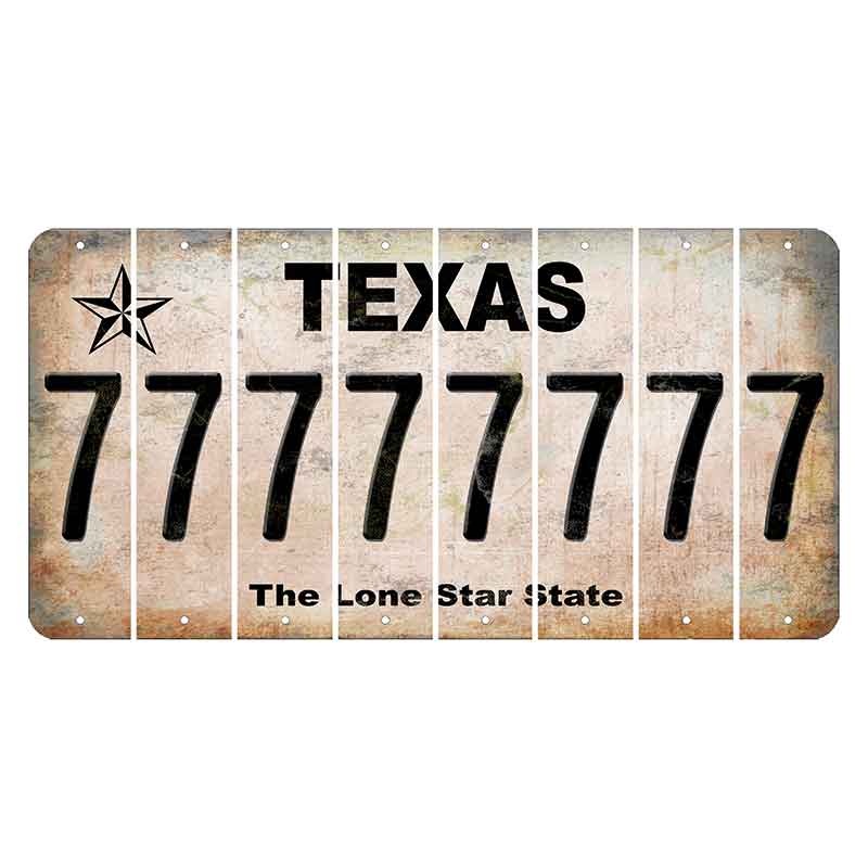 Texas Classic Cut License Plate Strips (Set of 8) 7