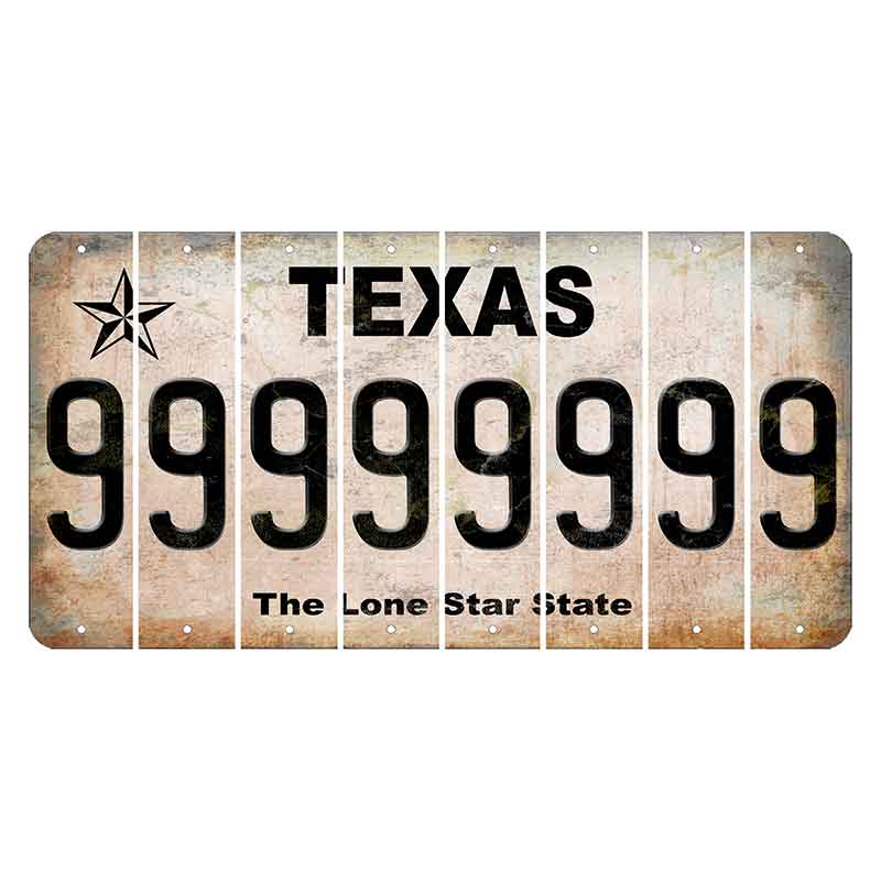 Texas Classic Cut License Plate Strips (Set of 8) 9