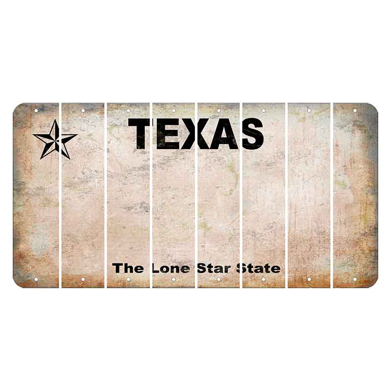 Texas Classic Cut License Plate Strips (Set of 8) Blank