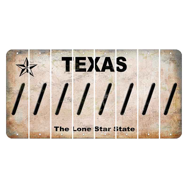 Texas Classic Cut License Plate Strips (Set of 8) Forward Slash