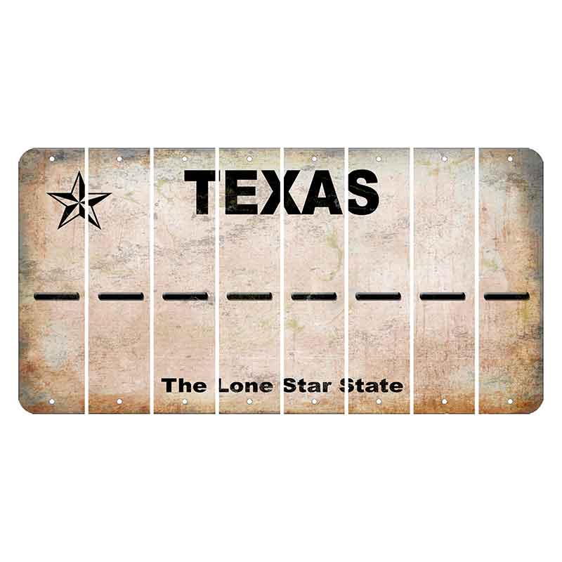 Texas Classic Cut License Plate Strips (Set of 8) Hyphen