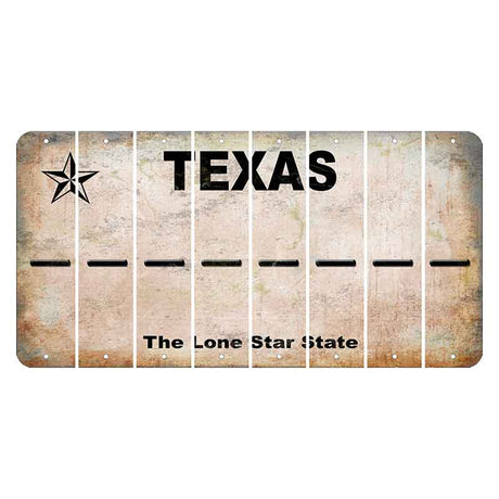 Texas Classic Cut License Plate Strips (Set of 8) Hyphen