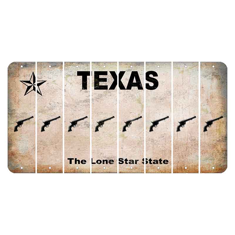 Texas Classic Cut License Plate Strips (Set of 8) Revolver