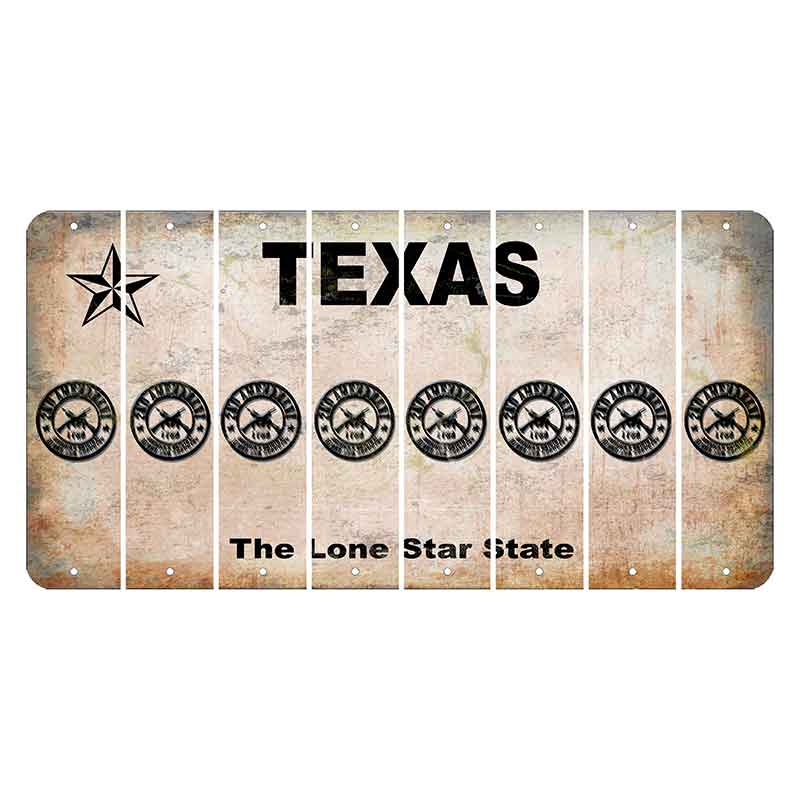 Texas Classic Cut License Plate Strips (Set of 8) 2nd Amendment