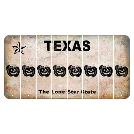 Texas Classic Cut License Plate Strips (Set of 8) Pumpkin