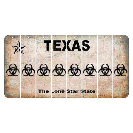 Texas Classic Cut License Plate Strips (Set of 8) Radioactive