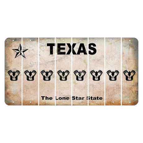 Texas Classic Cut License Plate Strips (Set of 8) Engine