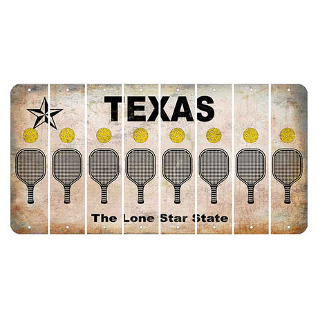 Texas Classic Cut License Plate Strips (Set of 8) Pickleball