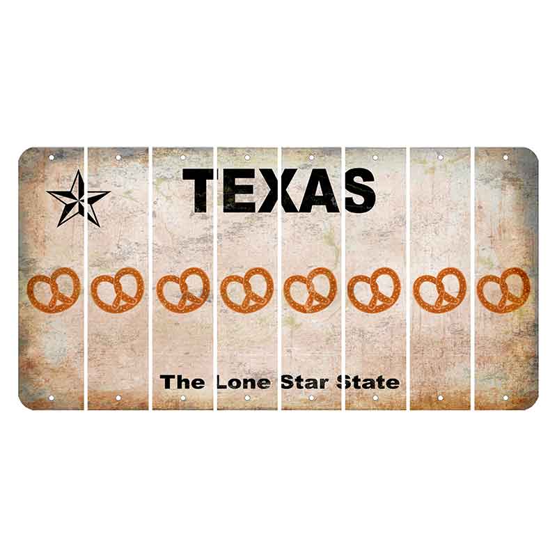 Texas Classic Cut License Plate Strips (Set of 8) Pretzel