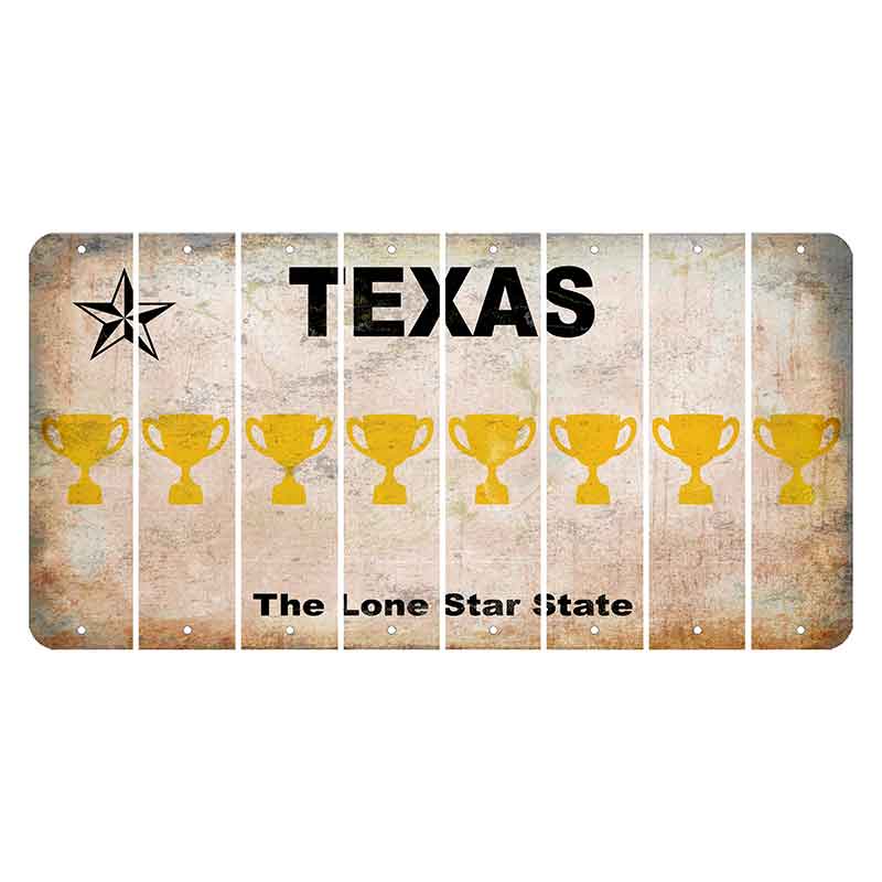 Texas Classic Cut License Plate Strips (Set of 8) Trophy